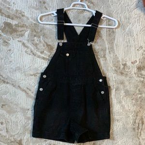 Black Denim Overalls (XS/S)